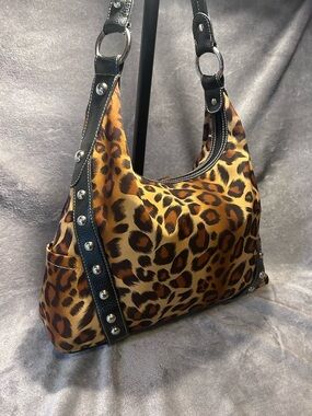 Kathy Van Zeeland Leopard Print Shoulder Bag